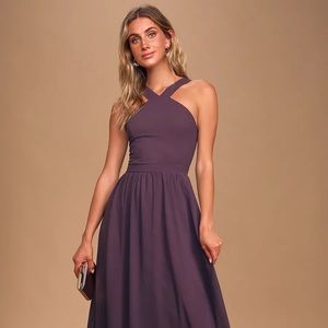 Lulu’s Air of Romance Dusty Purple Maxi Dress